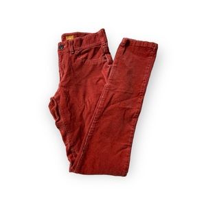 Anthropologie Pilcro and the Letterpress Serif Burnt Orange Corduroy Jeggings